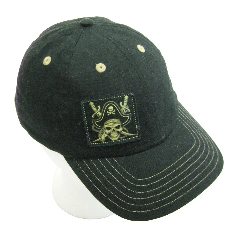 DISNEY Boy's Pirates of the Caribbean Black Baseball Cap Hat (Adjustable)